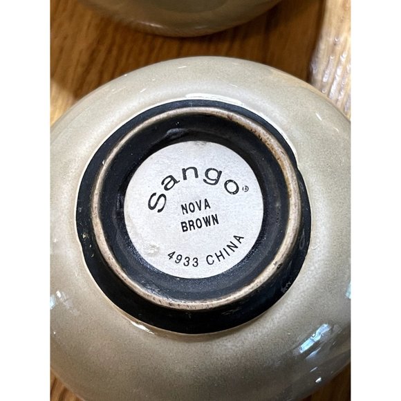 Two Sets of Vintage 1970 SANGO Mid Century Nova Brown Sugar and Creamer Set - Picture 5 of 16